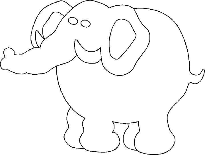 Название: Раскраска Толстый слоник. Категория: раскраски. Теги: животные, слон.
