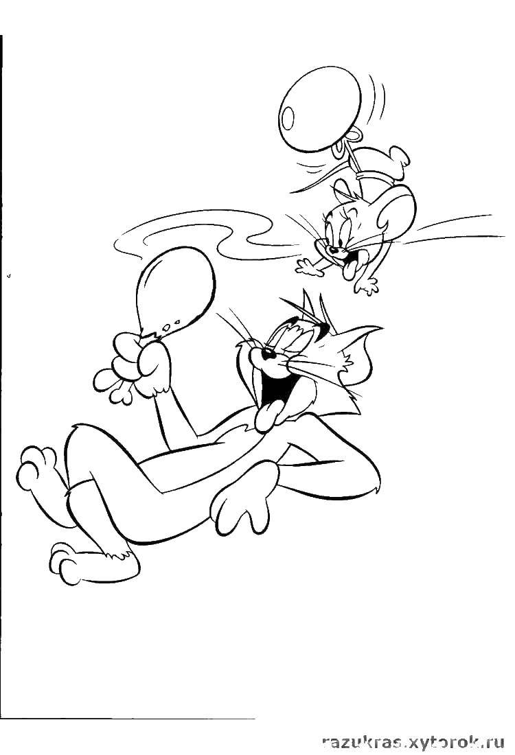 Coloring Tom eats. Category cartoons. Tags:  cartoons, Tom, Jerry.