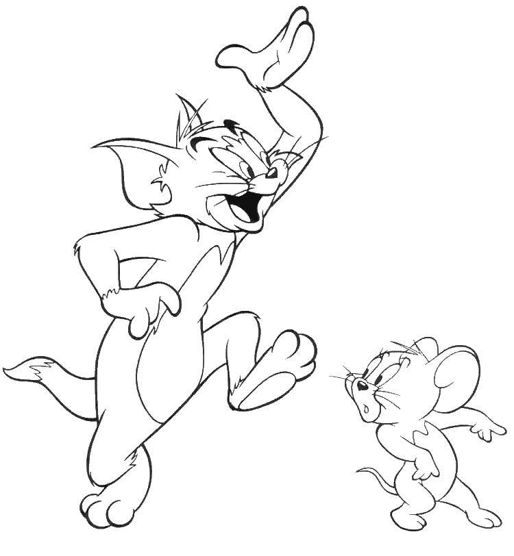 Coloring Tom and Jerry.. Category cartoons. Tags:  cartoons, Tom and Jerry.