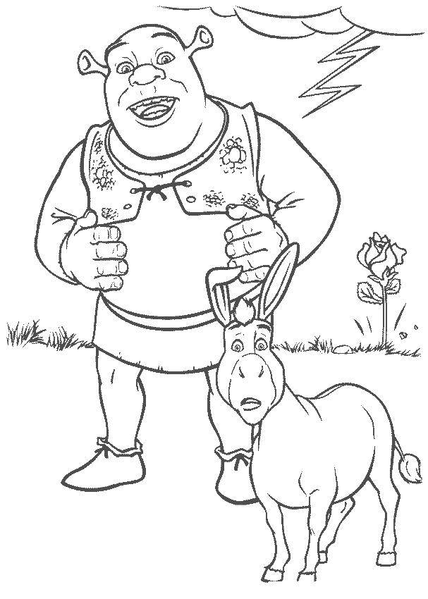 Coloring Merry Shrek. Category Shrek.. Tags:  Cartoon character.
