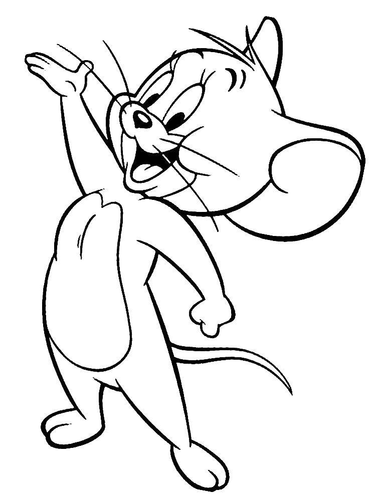 Coloring Merry Jerry. Category cartoons. Tags:  cartoons, Tom, Jerry.
