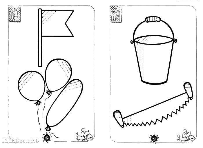 Coloring Shading objects. Category Crosshatch for preschoolers. Tags:  the dashes, stroke.