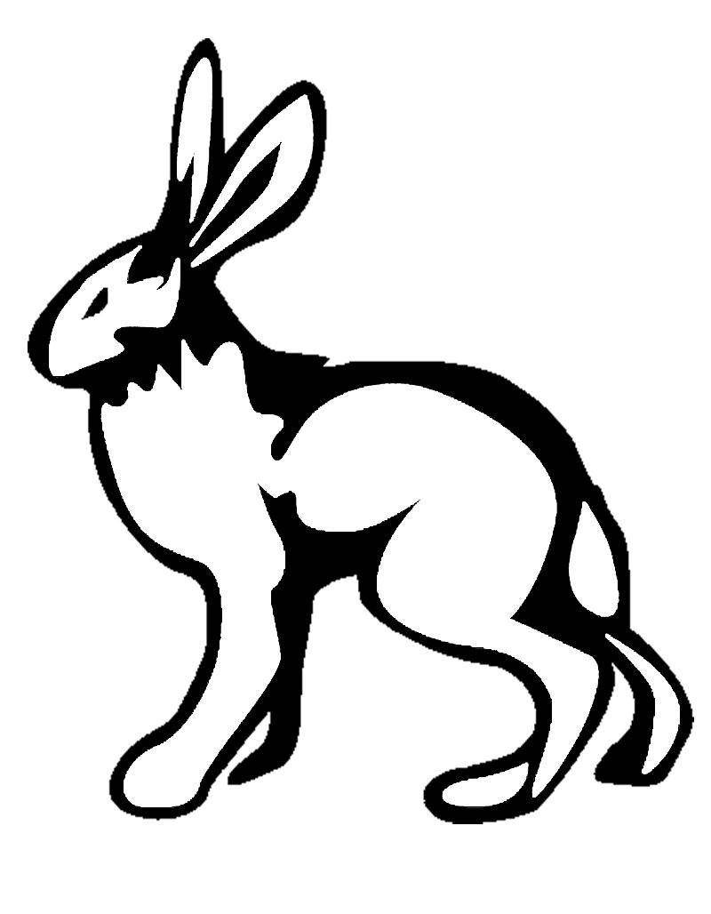 Название: Раскраска Заяц на стреме. Категория: домашние животные. Теги: заяц, кролик.