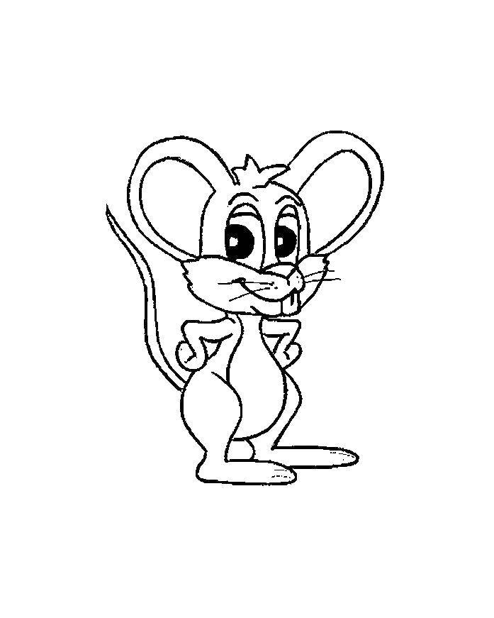Название: Раскраска Зубки мышонка. Категория: раскраски для маленьких. Теги: Животные, мышка.