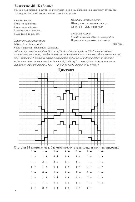 Coloring Butterfly. Category graphic dictation. Tags:  butterfly, mathematics, mystery.