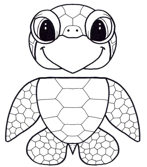 Название: Раскраска Черепашонок.. Категория: Морская черепаха. Теги: Рептилия, черепаха.