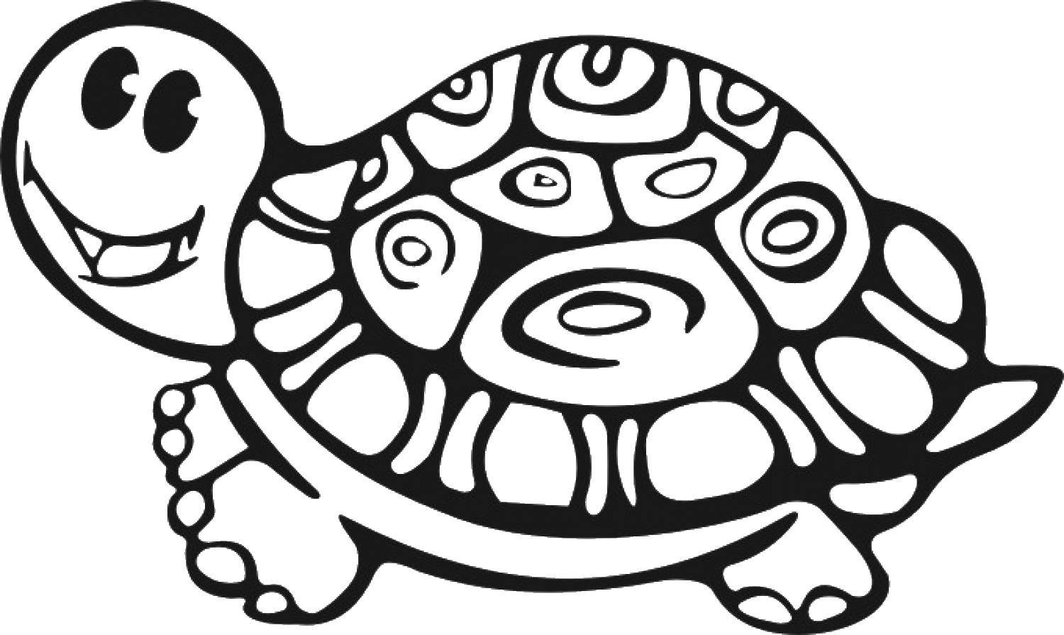 Coloring Friendly turtle. Category Sea turtle. Tags:  Reptile, turtle.