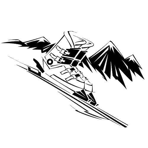 Название: Раскраска Коньки. Категория: зима. Теги: зима, каток, коньки.