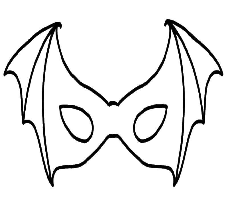 Coloring Mask bat. Category Masks . Tags:  mask, bat.