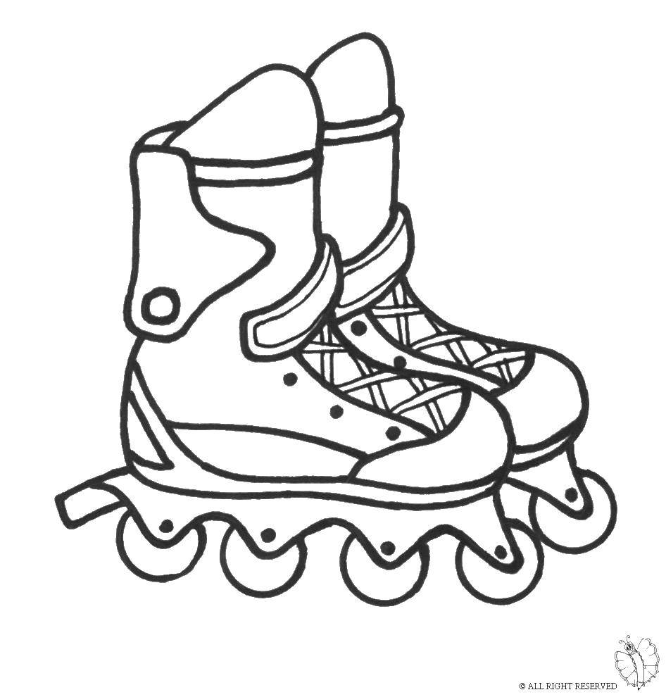 Coloring Roller skates. Category sports. Tags:  Sports, videos.
