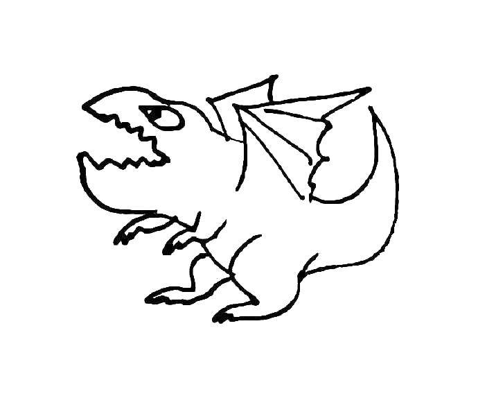 Coloring The funny dragon. Category Dragons. Tags:  Dragons.