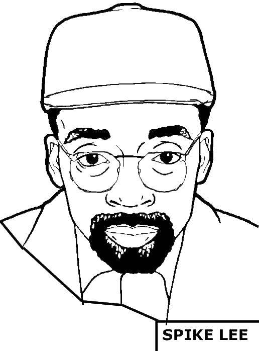 Coloring Spike Lee. Category coloring. Tags:  Celebrity.