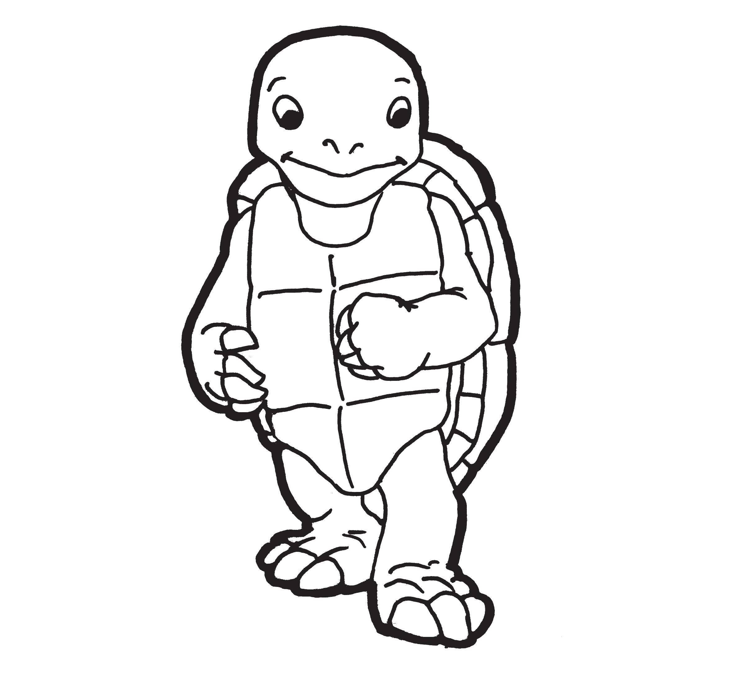 Coloring Standing turtle. Category Turtle. Tags:  Reptile, turtle.