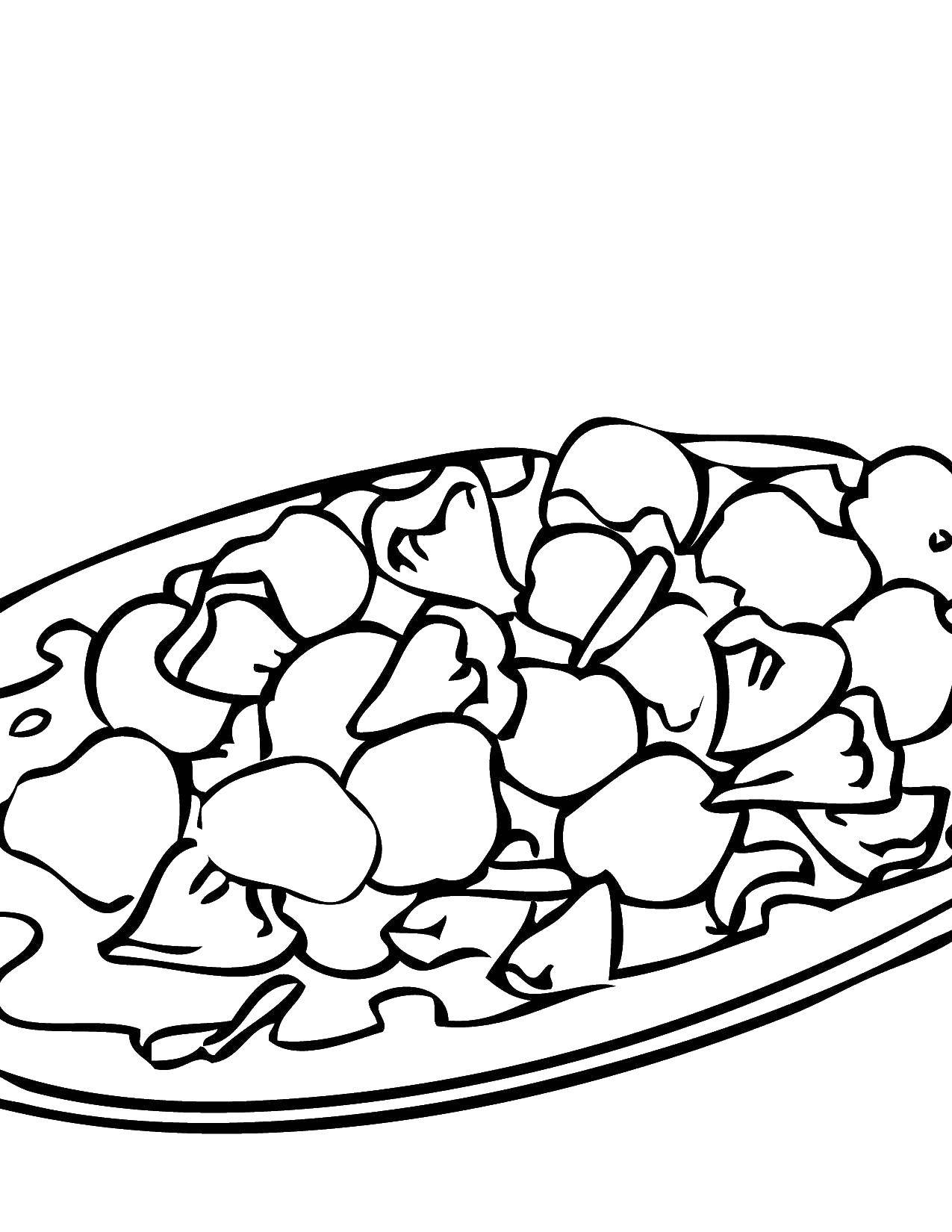 Опис: розмальовки  Їжа на тарілці.. Категорія: Їжа. Теги:  їжа, тарілка.