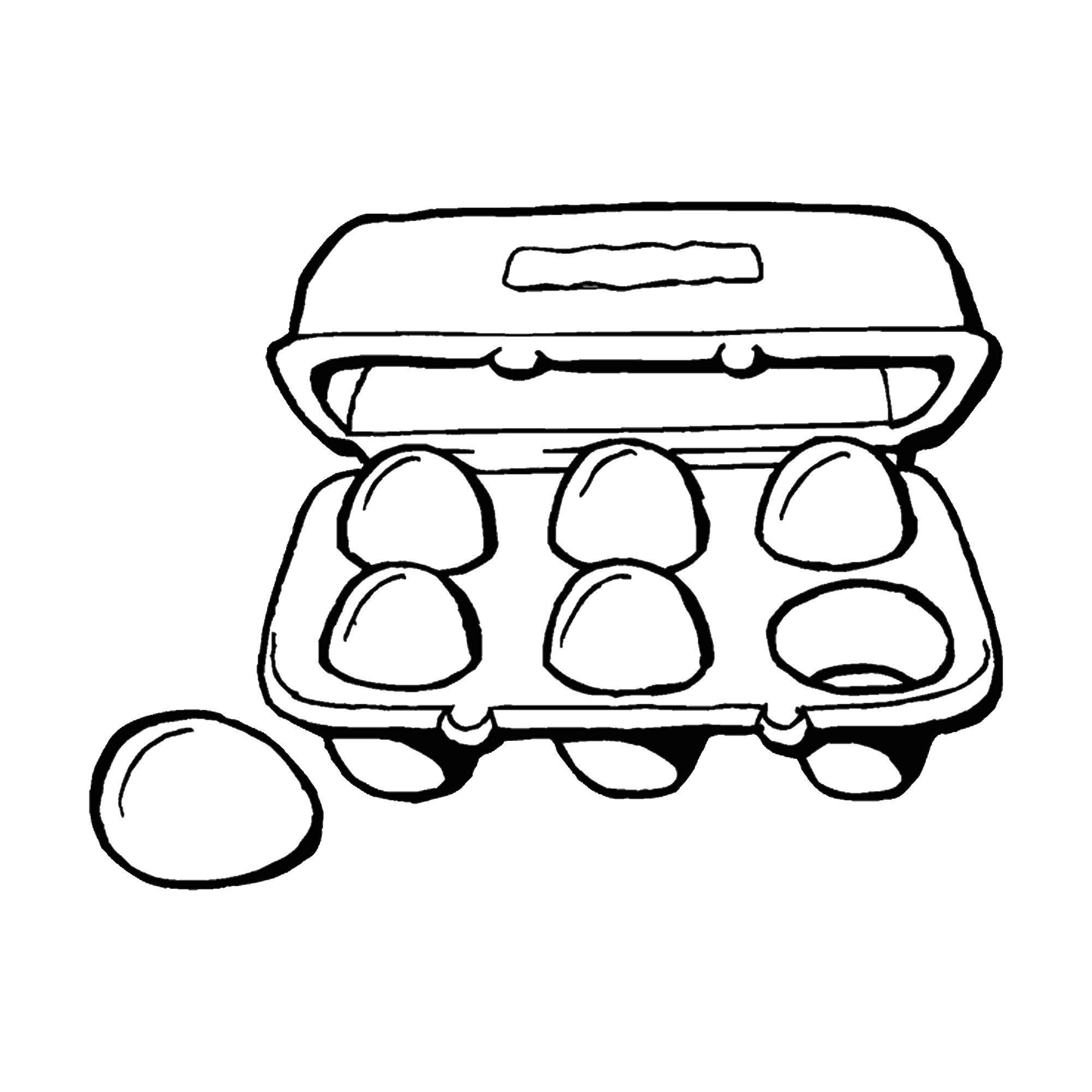 Название: Раскраска Коробка яиц. Категория: Еда. Теги: еда.