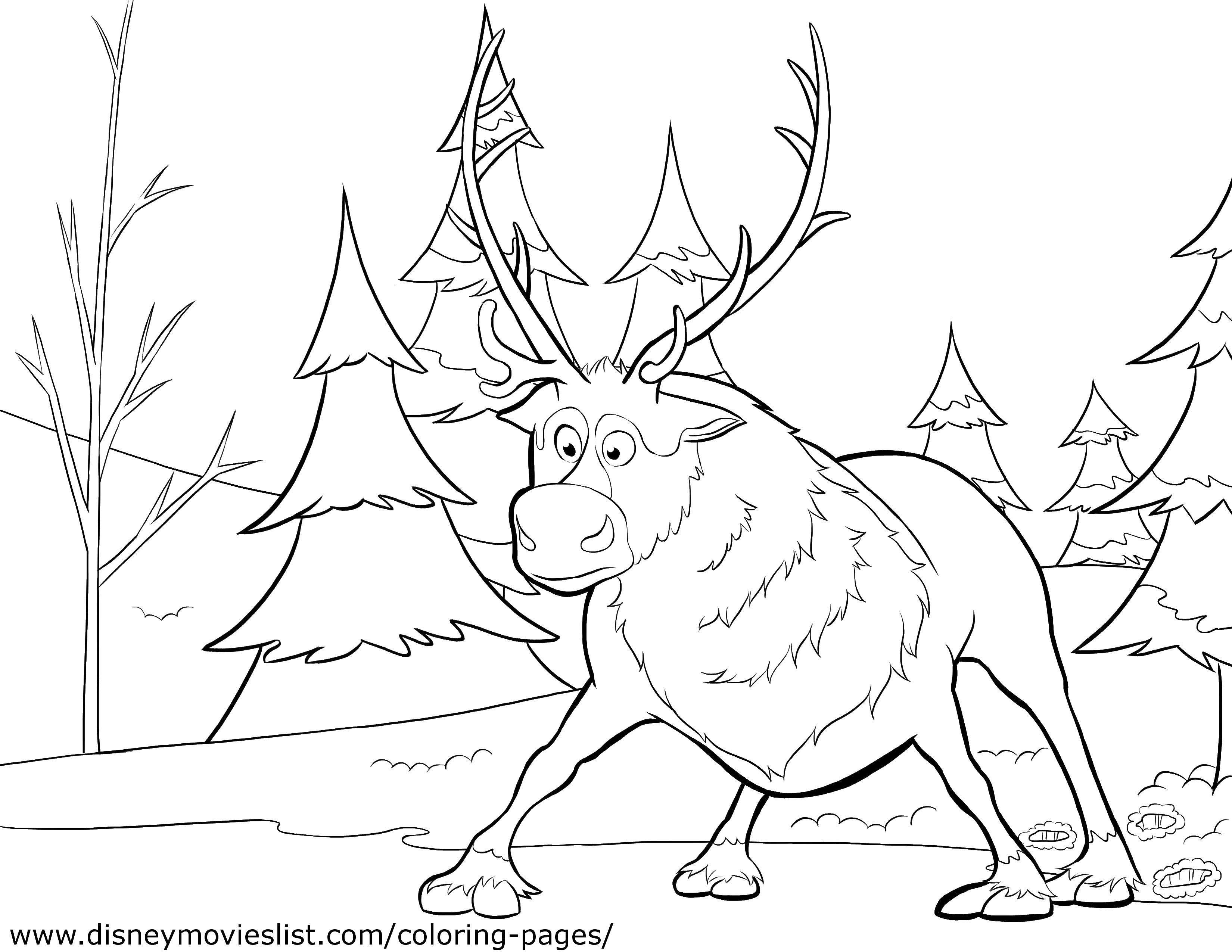 Coloring Moose on the ice. Category Animals. Tags:  animals, elk, ice.
