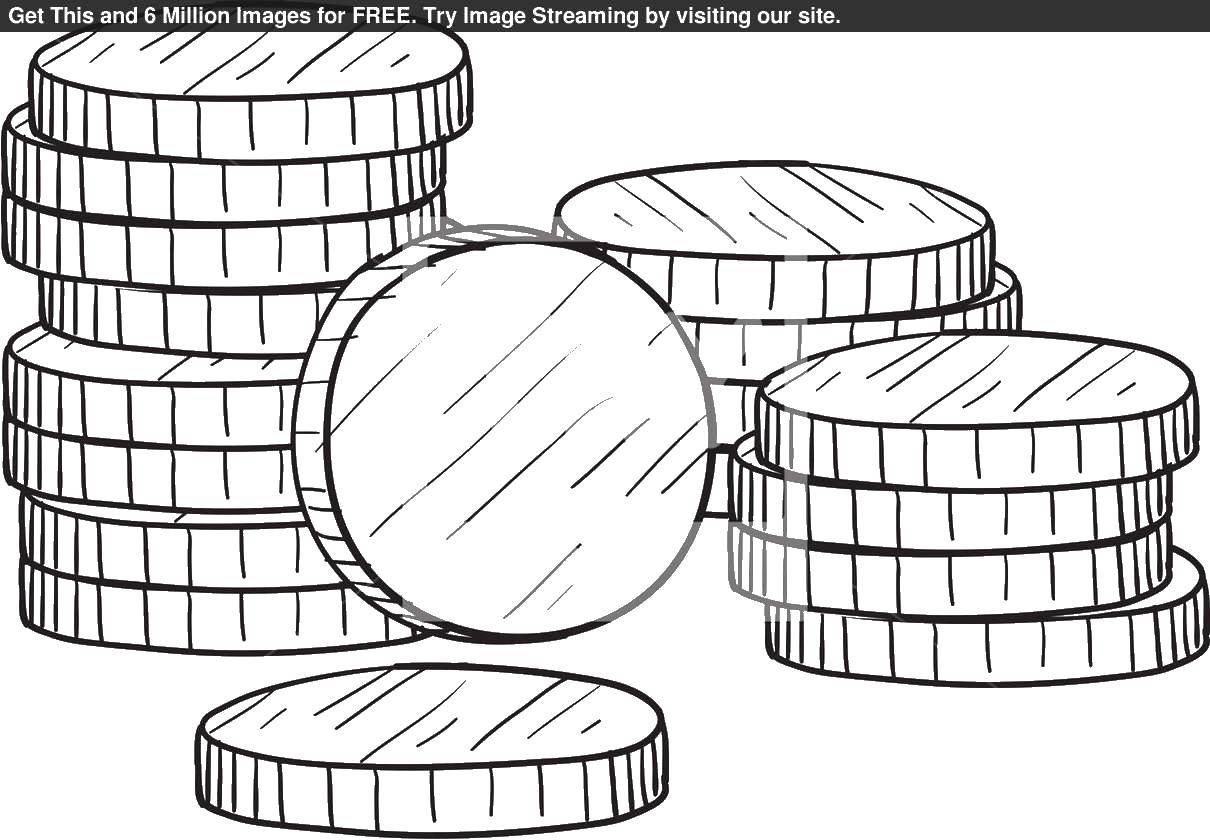 Coloring Coin. Category The money. Tags:  coins, coin, money.