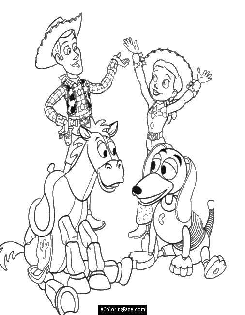 Coloring Cartoon toy story. Category toy story. Tags:  cartoons, toy story, toys.
