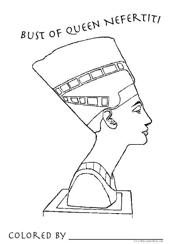 Coloring Nefertiti. Category The Queen. Tags:  Queen, Nefertiti.