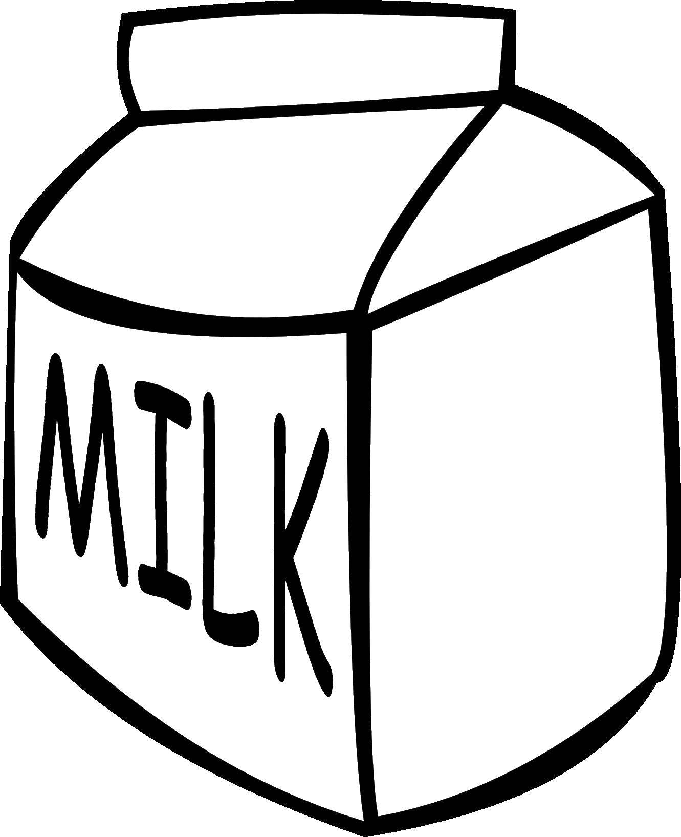Название: Раскраска Пакет с молоком. Категория: Молоко. Теги: молоко, пакет.