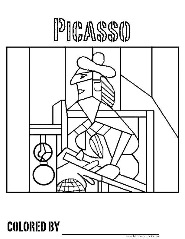 Coloring Picasso. Category the artist. Tags:  the artist, Picasso.