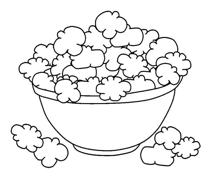 Coloring Popcorn. Category The food. Tags:  food, popcorn.