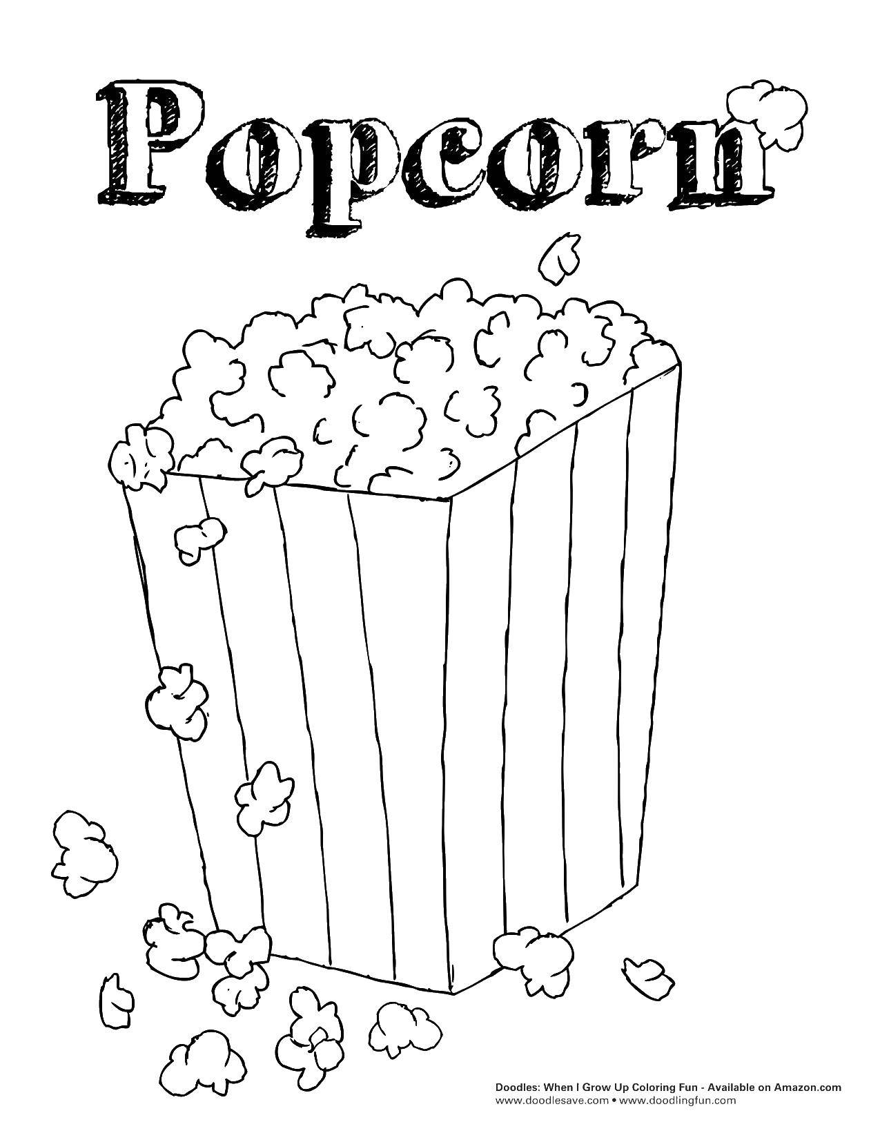 Coloring Popcorn.. Category The food. Tags:  food, popcorn.