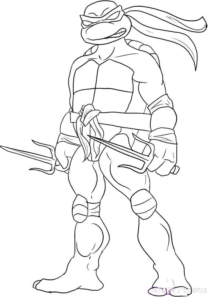 Coloring A furious Rafael. Category teenage mutant ninja turtles. Tags:  Comics, Teenage Mutant Ninja Turtles.