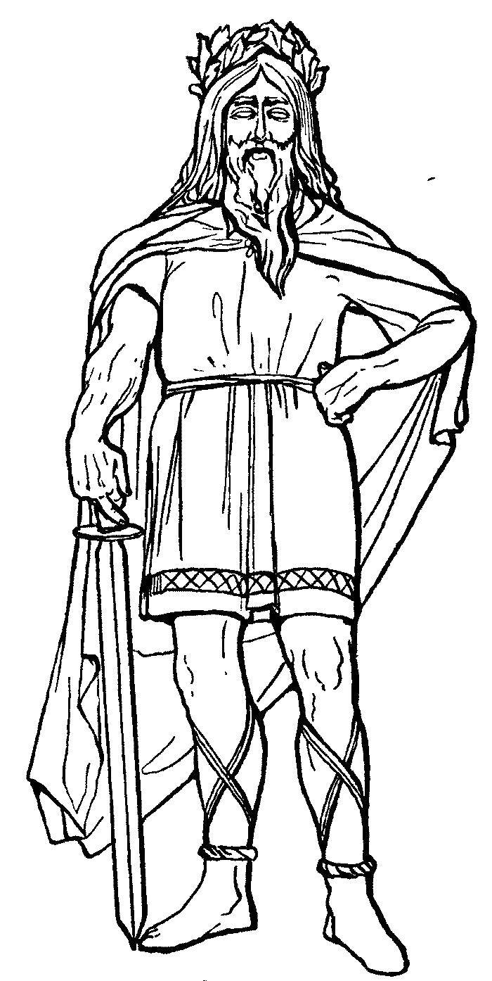 Название: Раскраска Римский царь. Категория: Люди. Теги: люди, цари, римляне, Древний Рим.