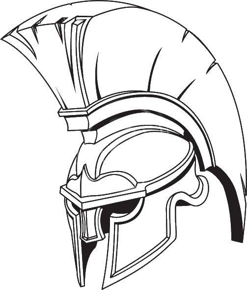 Coloring Helmet of the Gladiator. Category People. Tags:  gladiators, ancient Rome helmet.