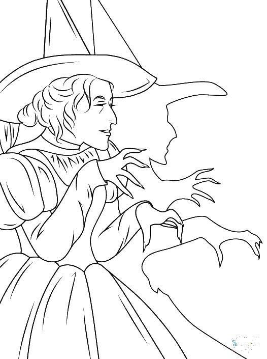 Coloring Shadow witches. Category coloring. Tags:  Alice in Wonderland.