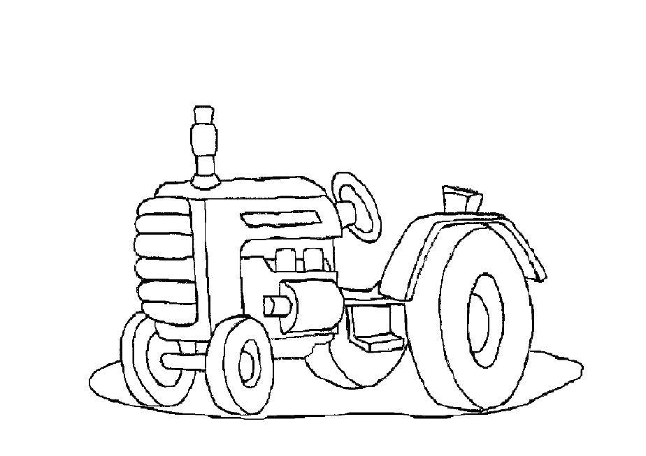 Coloring Tractor. Category Equipment. Tags:  farm, machinery, tractor.