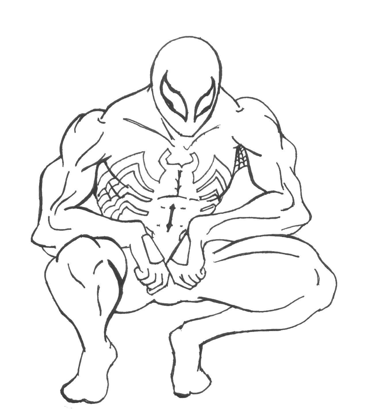 Coloring Venom, the evil. Category Comics. Tags:  Comics, Spider-Man, Spider-Man.
