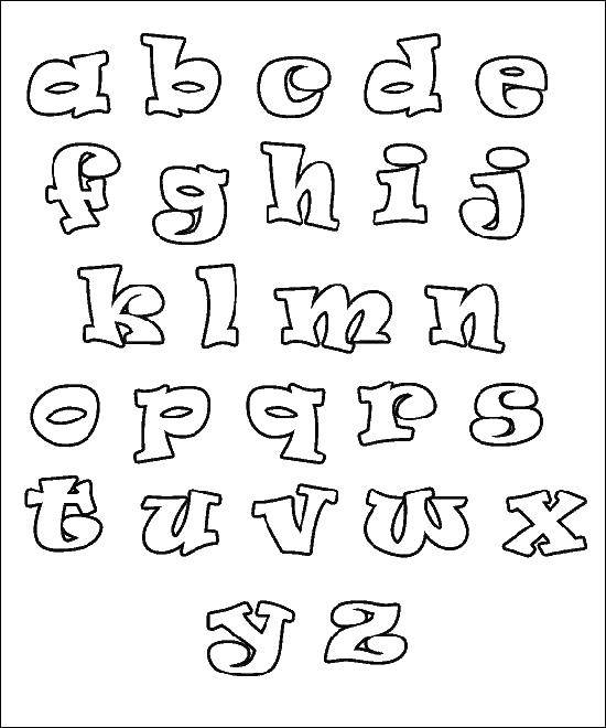 Coloring Alphabet, letters. Category English alphabet. Tags:  The alphabet, letters, words, English.