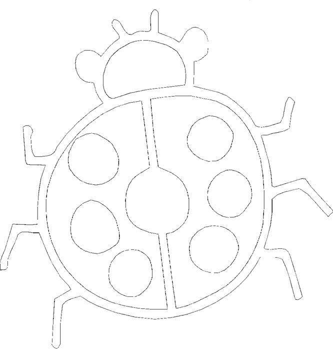 Coloring Ladybug.. Category ladybug. Tags:  ladybug, insects, circles, dots.
