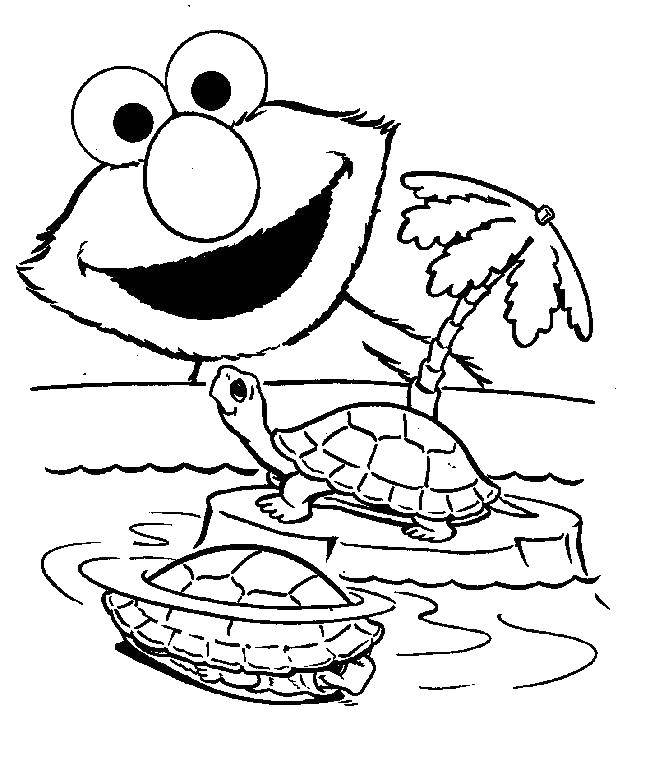 Название: Раскраска Черепашки на острове. Категория: черепаха. Теги: черепашки, пляж, остров.