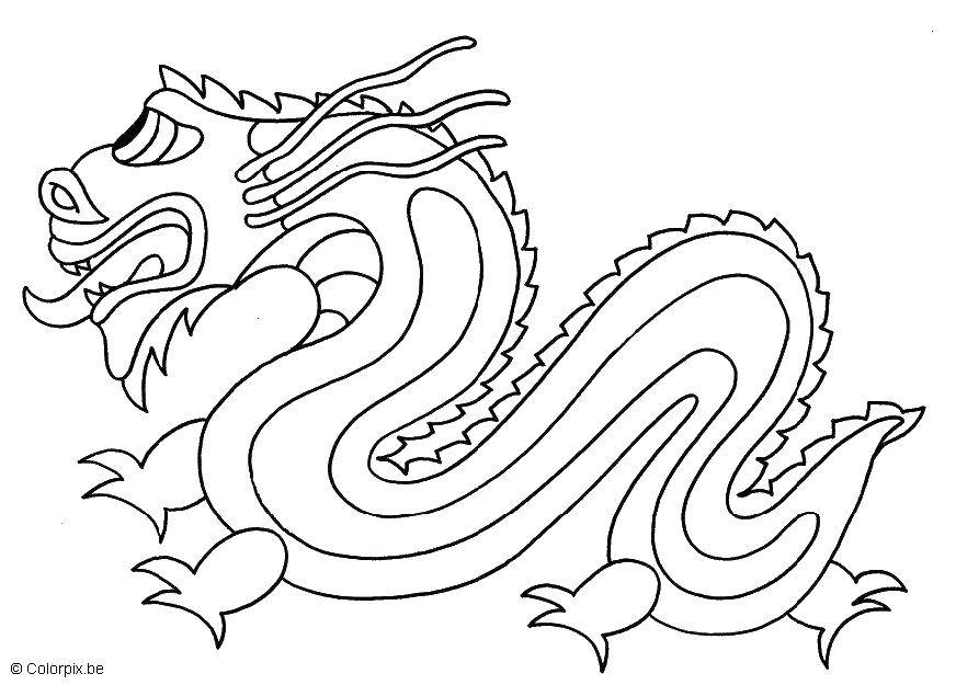 Coloring Dragon, China. Category China. Tags:  Dragons.
