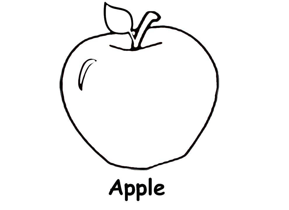 Название: Раскраска Фрукт яблоко. Категория: фрукты. Теги: фрукты, яблоки.