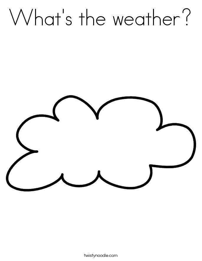 Coloring Какая сейчас погода?. Category Погода. Tags:  погода, облако, туча.