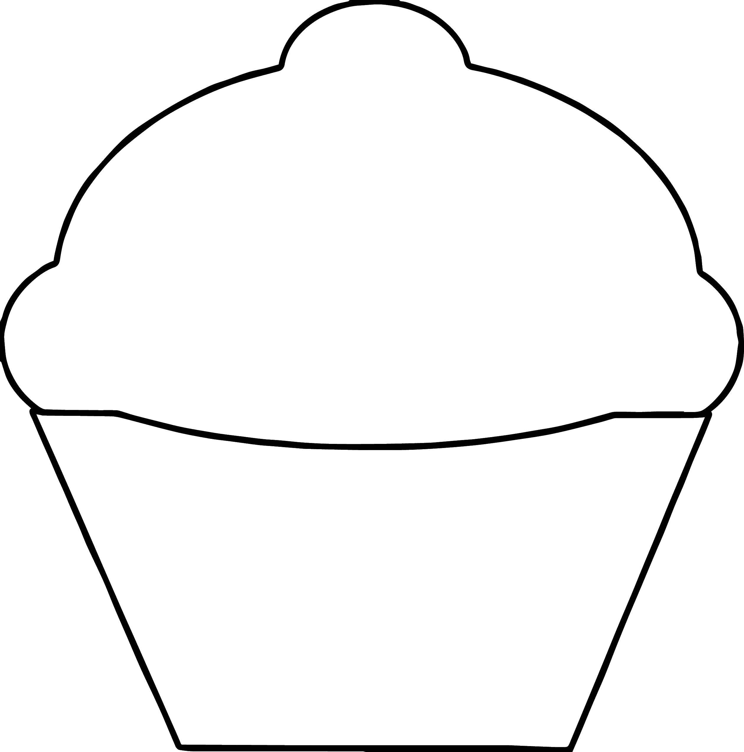 Coloring The outline of the cupcake. Category coloring. Tags:  Outline .