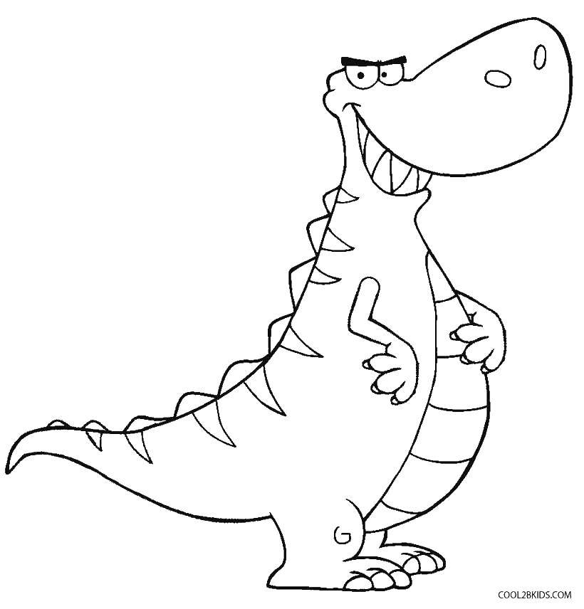 Название: Раскраска Крокодильчик улыбается. Категория: крокодил. Теги: животные, крокодилы, улыбка.