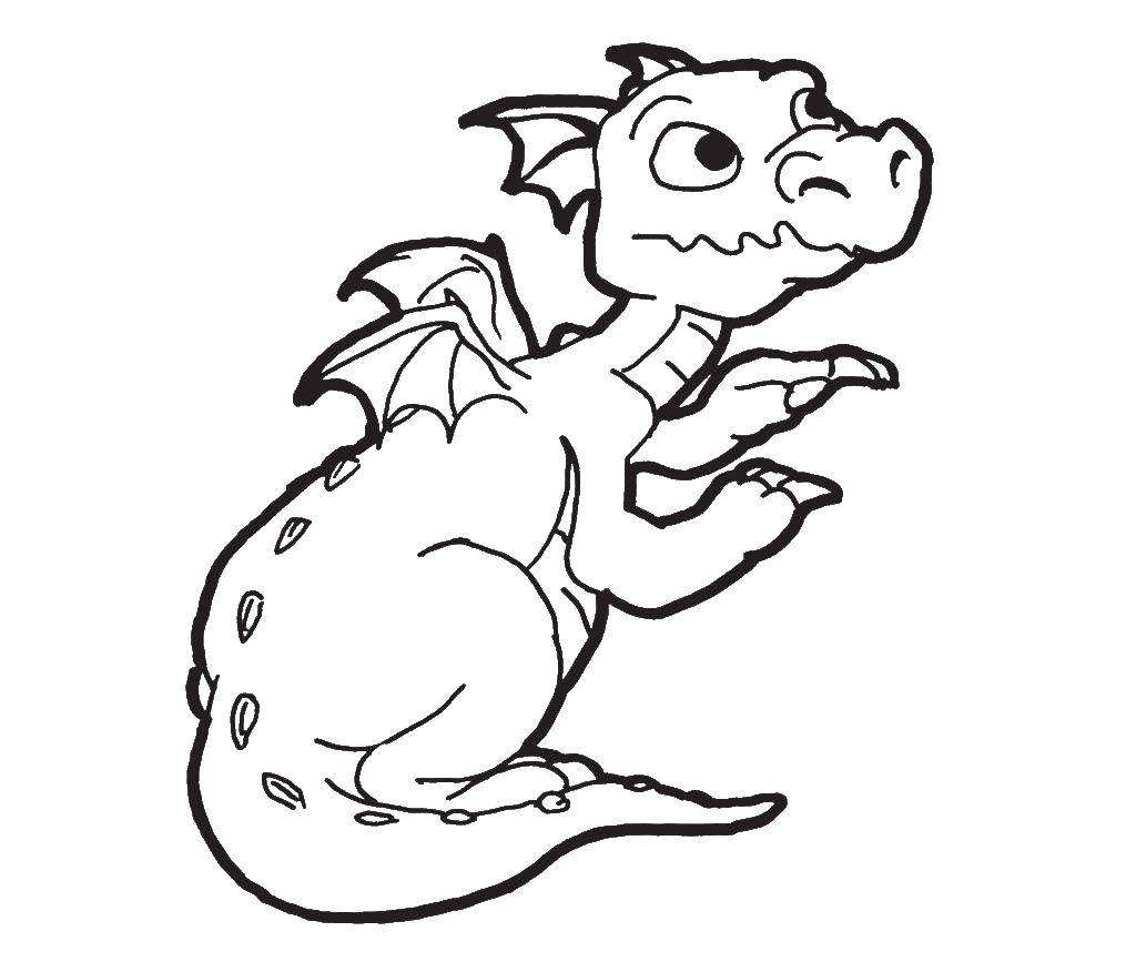 Coloring Little draconic. Category the dragon. Tags:  dragon fire.