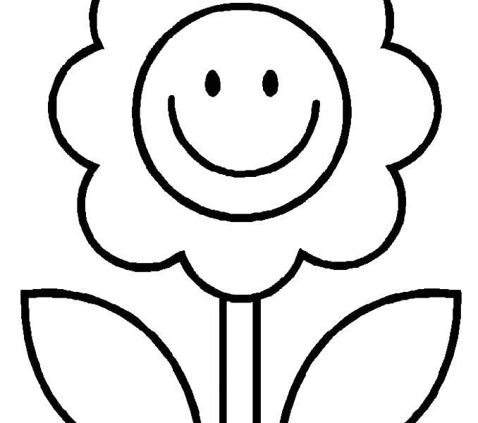Coloring Just smile flower. Category coloring. Tags:  Flowers.