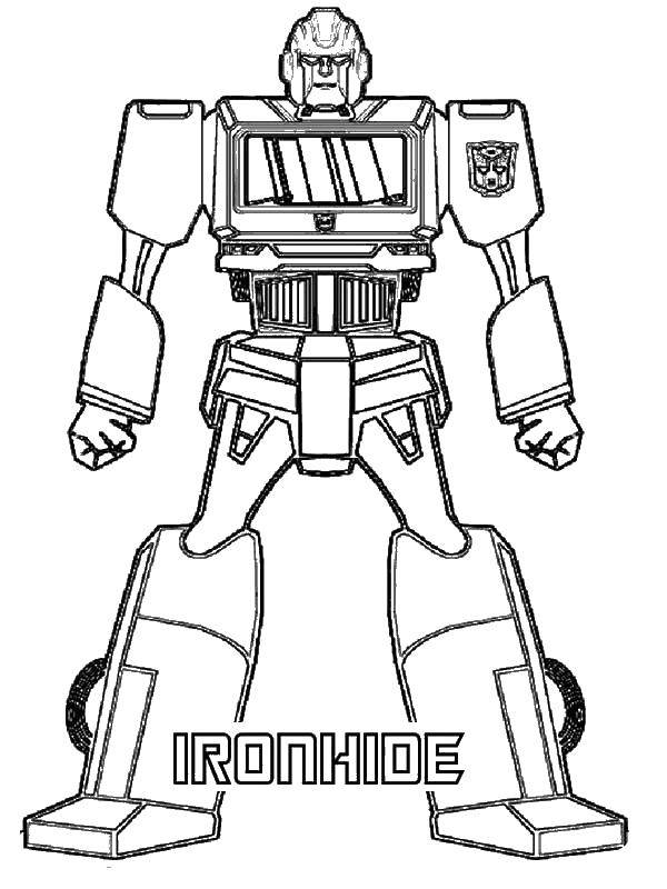 Coloring Ironhide. Category For boys . Tags:  Transformers.
