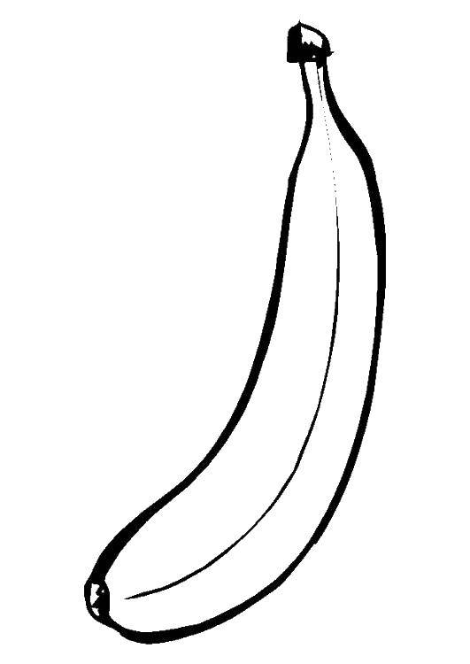 Название: Раскраска Банан. Категория: фрукты. Теги: фрукты, бананы.