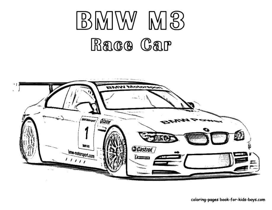 Coloring BMW m3. Category Machine . Tags:  cars , transport, cars, BMW m3.