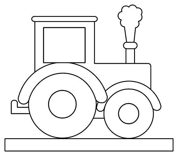 Название: Раскраска Игрушечный паровозик. Категория: поезд. Теги: поезда, паровозы, игрушки.