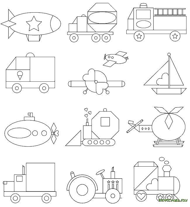 Coloring Toy vehicles. Category transportation. Tags:  transport, toys for kids.