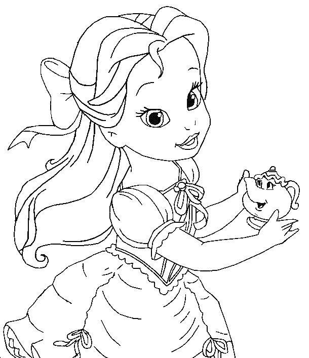 Coloring Beautiful bell in childhood. Category Princess. Tags:  Bell, beautiful.