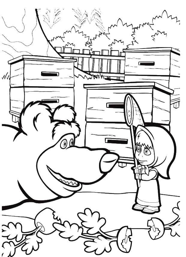 Coloring Masha and the bear at Uli. Category Masha and the bear. Tags:  Masha, Bear.